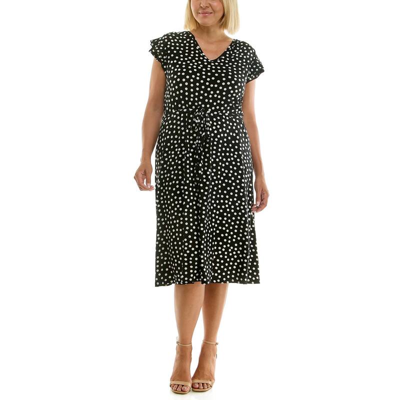 ニナレオナルド レディース トップス ワンピース Women\'s Nina Leonard Fit & Flare Dress Black Vanilla ブラック|ReVida 店