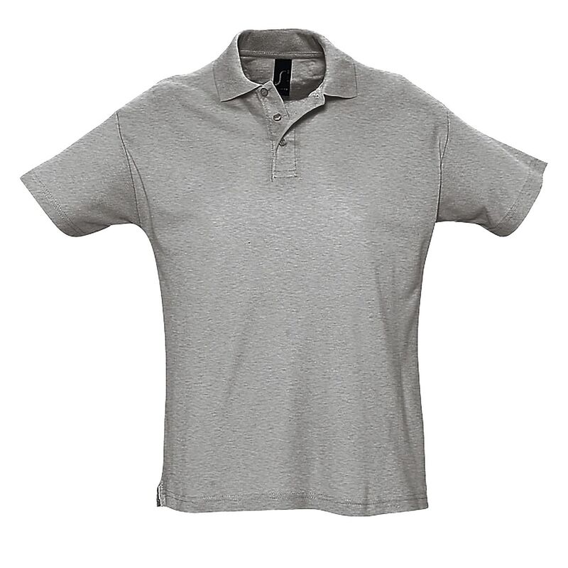 ソルズ メンズ トップス Tシャツ ポロシャツ SOLS Mensummer II Pique Short Sleeve Polo Shirt Grey Marl グレー｜ReVida 店