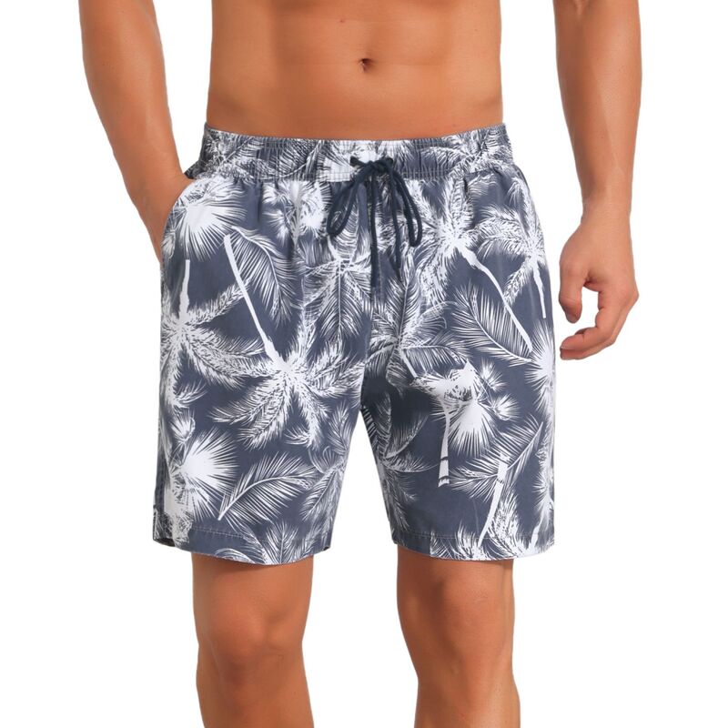 インスパイア シック メンズ 水着 ハーフパンツ・ショーツ ショートパンツ コントラスト INSPIRE CHIContrast Pattern Board Shorts for Men's Drawstring Bathing Summer Beach Shorts Dark Blue ブルー｜ReVida 店