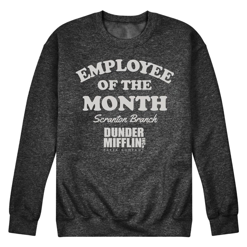アニメキャラクター メンズ トップス Tシャツ スウェット Licensed Character Men's The Officemployee Of The Month Club Sweatshirt Dark Gray グレー｜ReVida 店