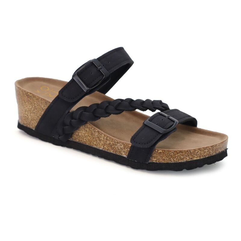 ヨキ レディース シューズ サンダル Yoki Lorayn-02 Women's Braid Strap Sandals Black ブラック