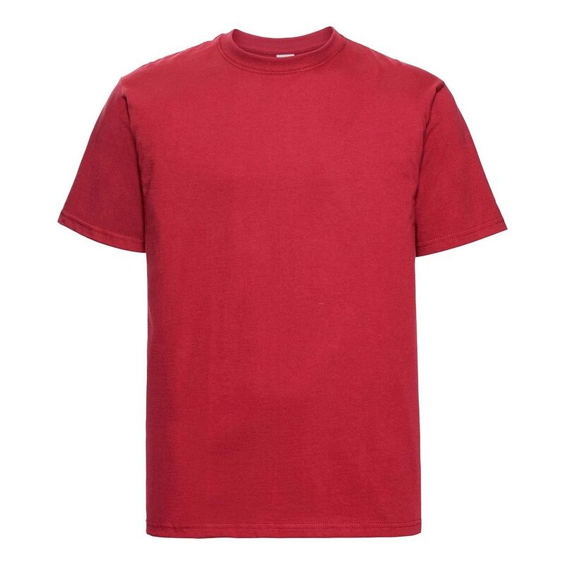 ラッセルアスレチック メンズ トップス Tシャツ コットン Russell Athletic Russell Mens Classicombed Cotton Heavyweight-Shirt Classic Red レッド|ReVida 店