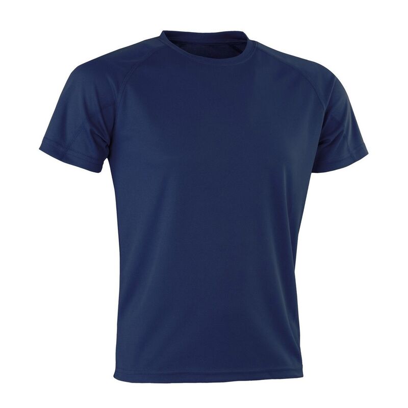 リザルト メンズ トップス Tシャツ Result Spiro Adults Unisex Impact Aircool Tee Navy ネイビー|ReVida 店