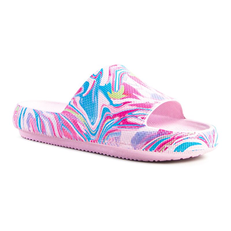 ロンドンラグ レディース シューズ サンダル London Rag Women's Whirl Marbling Dip-Dyde Slide Sandals Pink ピンク｜ReVida 店