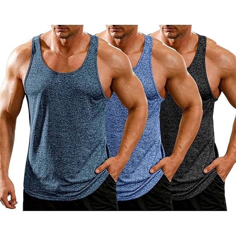 クーファンディ メンズ トップス Tシャツ COOFANDY Mens Activewear Tank Tops Bodybuilding Y-Back Tank Tops Muscle Gym Fitness T-Shirts Tee Black Navy Royal ブラック｜ReVida 店