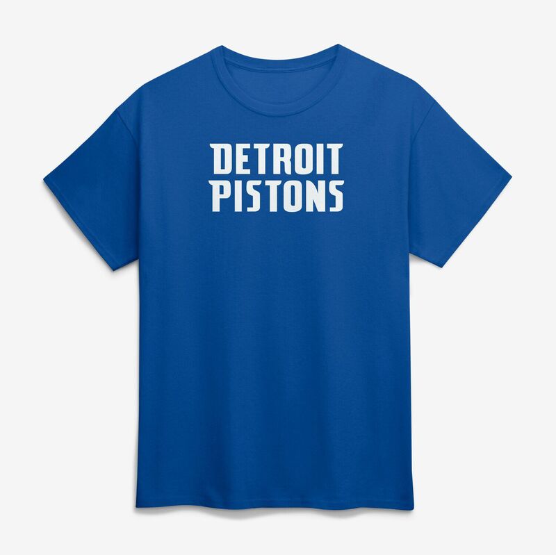 ロゴアスレチック メンズ トップス Tシャツ Men's Logo Athletic Blue Detroit Pistons Wordmark T-Shirt Pis Blue ブルー｜ReVida 店