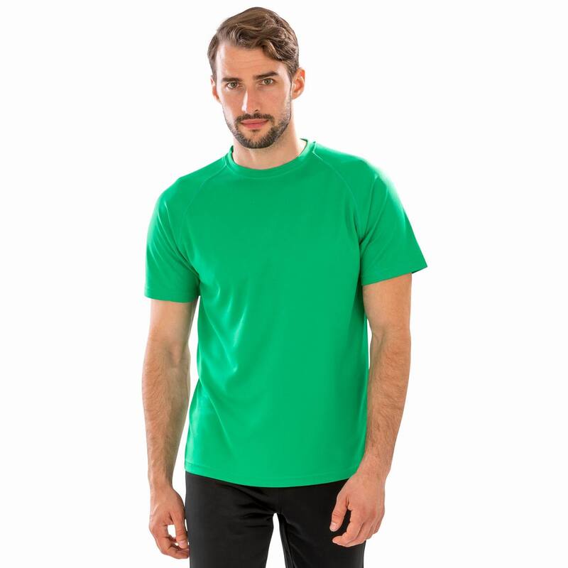 リザルト メンズ トップス Tシャツ Result Spiro Mens Aircool T-Shirt Irish Green グリーン|ReVida 店