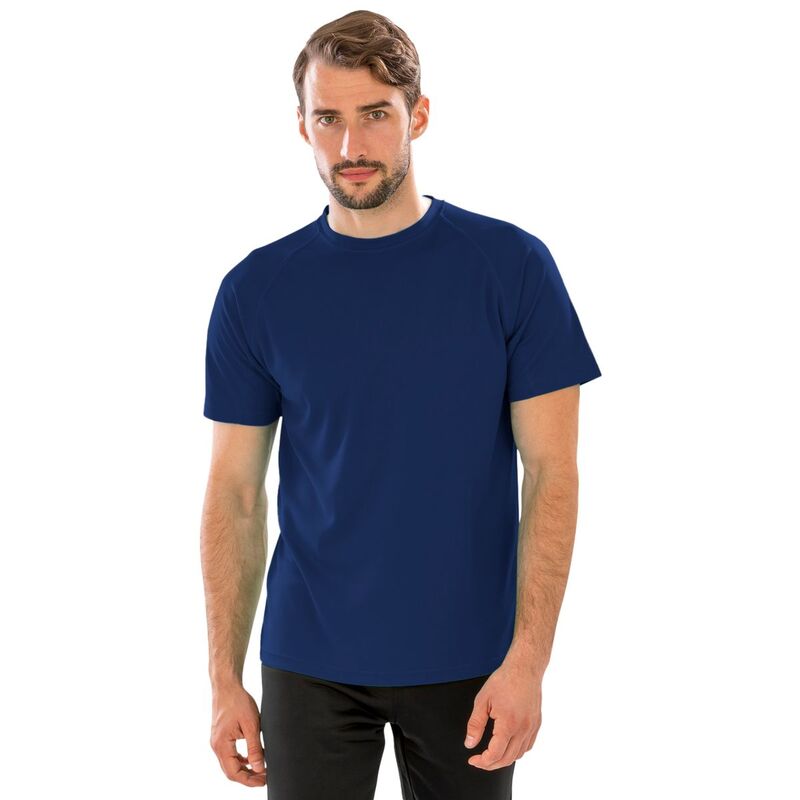 リザルト メンズ トップス Tシャツ Result Spiro Mens Aircool T-Shirt Navy ネイビー|ReVida 店