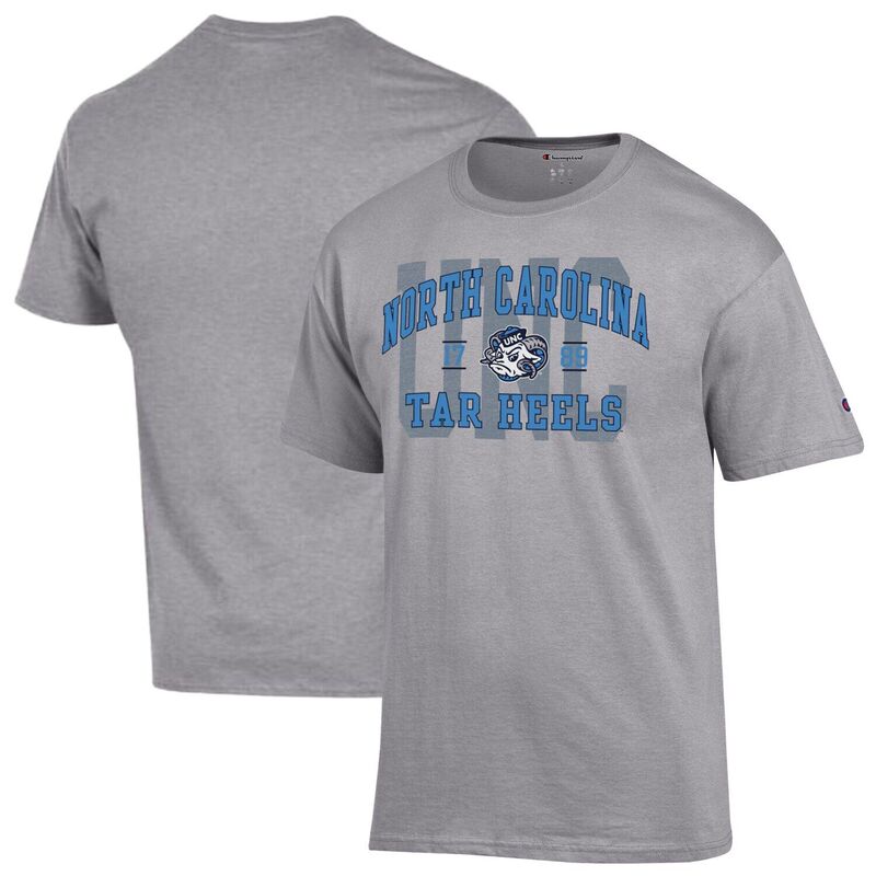 チャンピオン メンズ トップス Tシャツ ヒール Men's Champion Heather Gray North Carolina Tar Heels Varsity T-Shirt Unc Grey グレー|ReVida 店