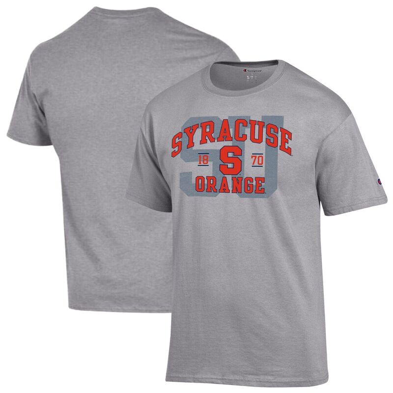チャンピオン メンズ トップス Tシャツ Men's Champion Heather Gray Syracuse Orange Varsity T-Shirt Syr Grey グレー|ReVida 店