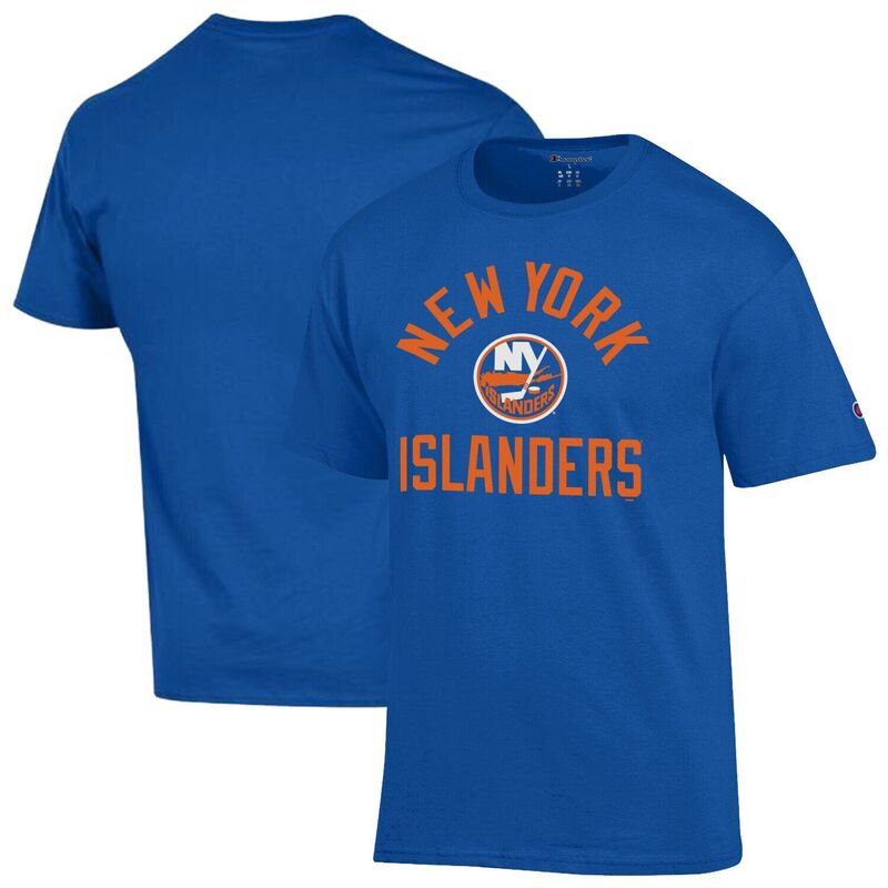 チャンピオン メンズ トップス Tシャツ ジャージー ロゴ Men's Champion Royal New York Islanders Primary Logo Jersey T-Shirt Isl Blue ブルー|ReVida 店