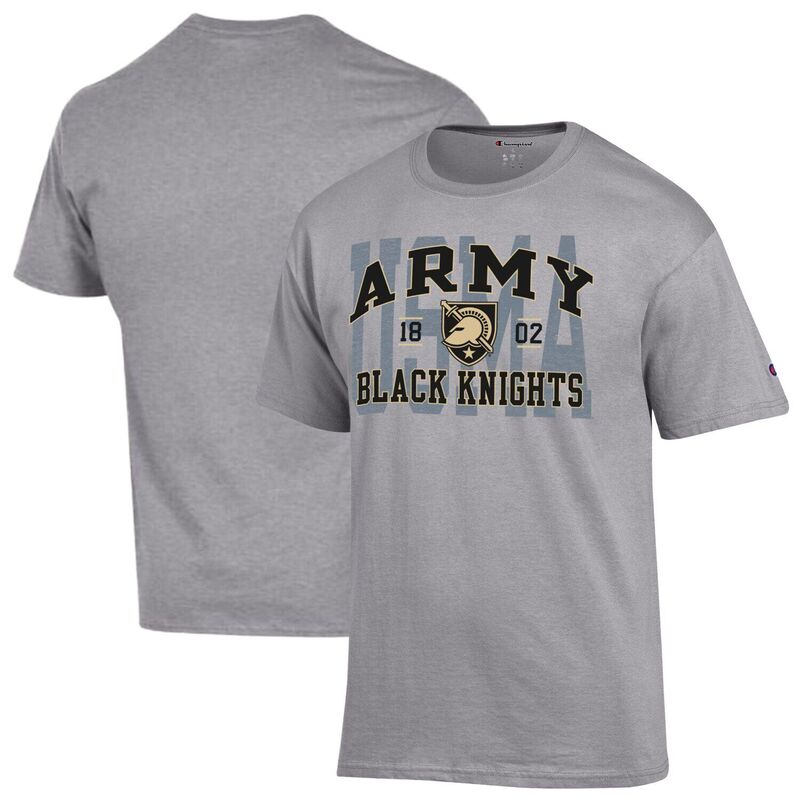 チャンピオン メンズ トップス Tシャツ Men's Champion Heather Gray Army Blacknights Varsity T-Shirt Nc2 Grey グレー|ReVida 店