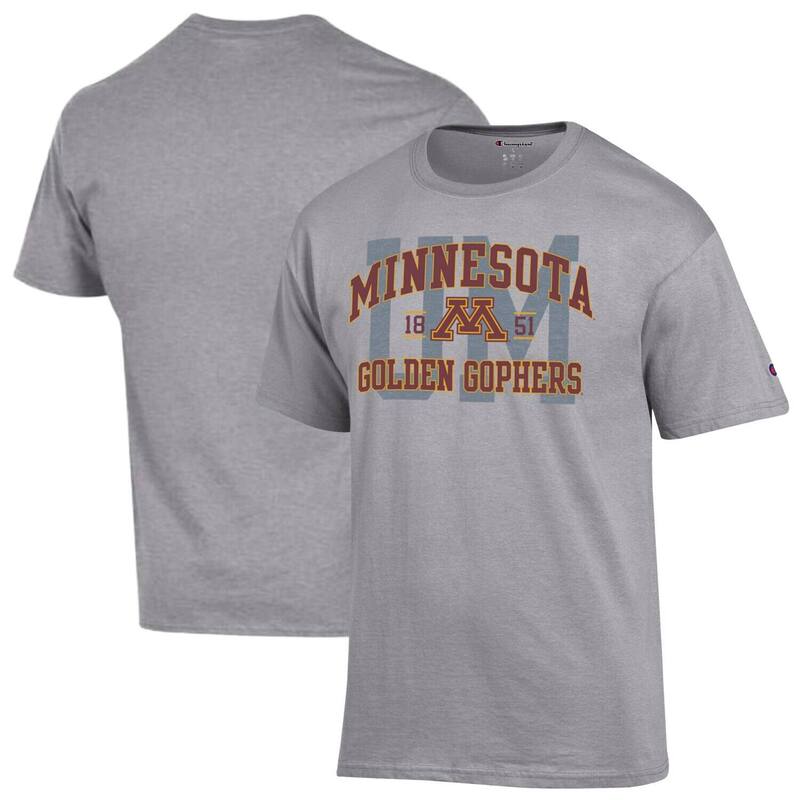 チャンピオン メンズ トップス Tシャツ Men's Champion Heather Gray Minnesota Golden Gophers Varsity T-Shirt Min Grey グレー｜ReVida 店 8,954円