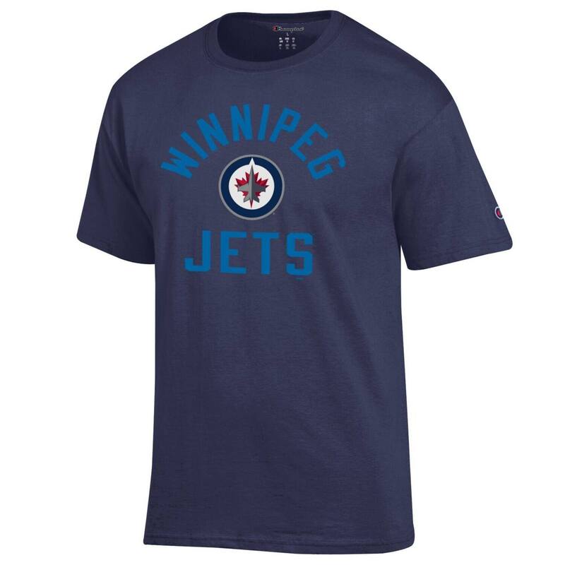 チャンピオン メンズ トップス Tシャツ ジャージー ロゴ Men's Champio navy Winnipeg Jets Primary Logo Jersey T-Shirt Jts Navy ネイビー|ReVida 店