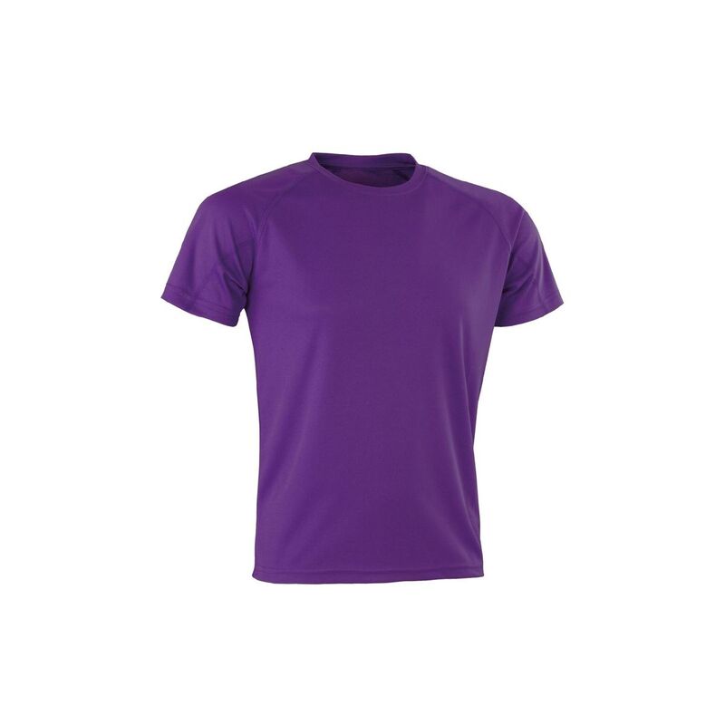 リザルト メンズ トップス Tシャツ Result Spiro Adults Unisex Impact Aircool Tee Purple パープル｜ReVida 店