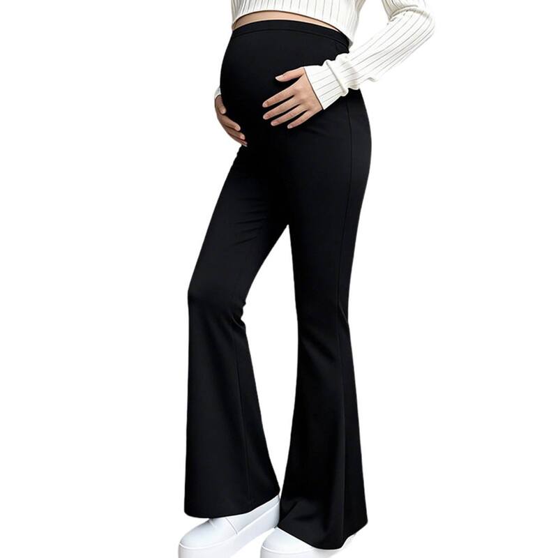 クリアフラワー レディース ボトムス カジュアルパンツ ハイウエスト マタニティ ClearFlower Women's Maternity High Waist Long Pantstretchy Waist Soft Flowing Casual Trouser Black ブラック｜ReVida 店