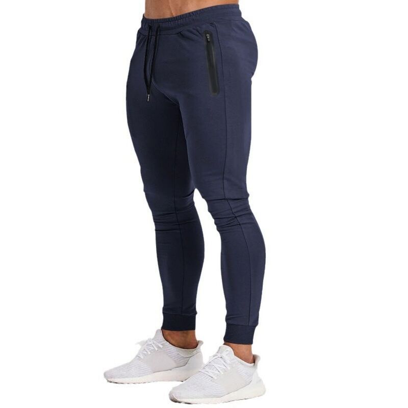イエスファッション メンズ ボトムス カジュアルパンツ スリムフィット ジョガーパンツ Yesfashion Menslim Fit Workoutraining Joggersweat Pants with Zipper Pocket Navy Blue ネイビー｜ReVida 店