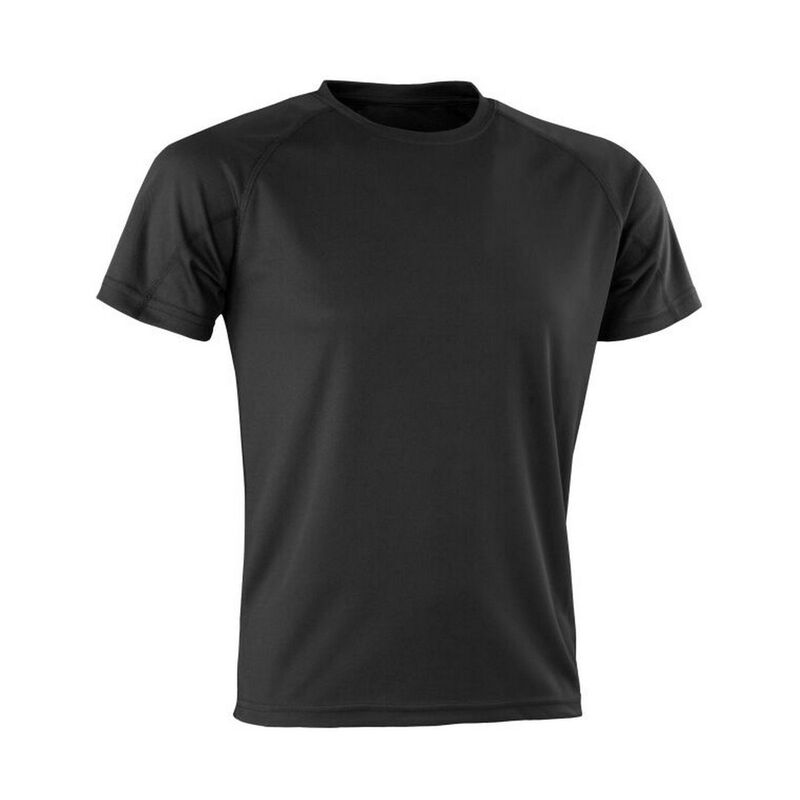 リザルト メンズ トップス Tシャツ Result Spiro Mens Impact Aircool T-Shirt Black ブラック|ReVida 店
