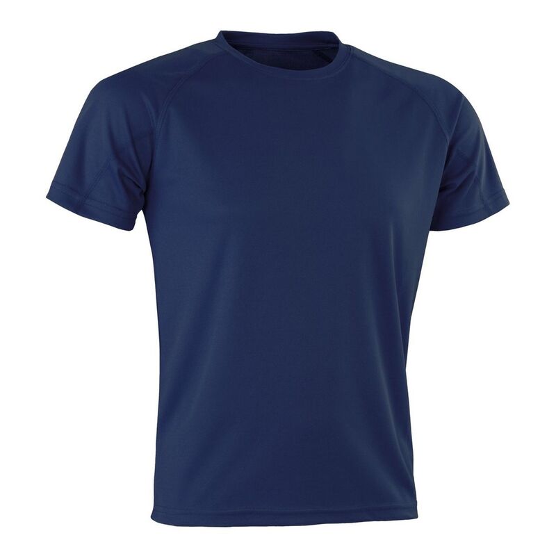 リザルト メンズ トップス Tシャツ Result Spiro Mens Impact Aircool T-Shirt Navy Blue ネイビー｜ReVida 店
