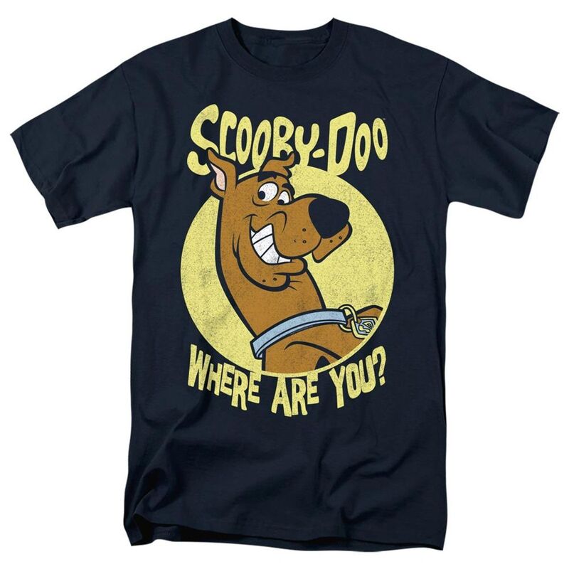 アニメキャラクター メンズ トップス Tシャツ Licensed Character Scooby Doo Where Are You Short Sleeve Adult-shirt Navy ネイビー｜ReVida 店
