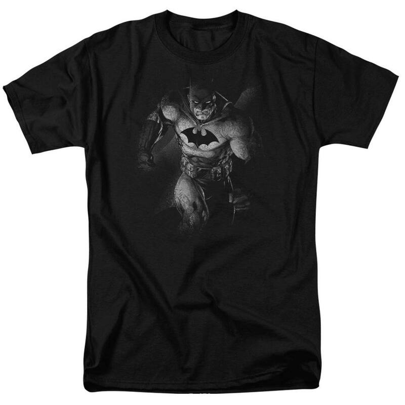 アニメキャラクター メンズ トップス Tシャツ Licensed Character Batman Materialized Short Sleeve Adult-shirt Black ブラック｜ReVida 店