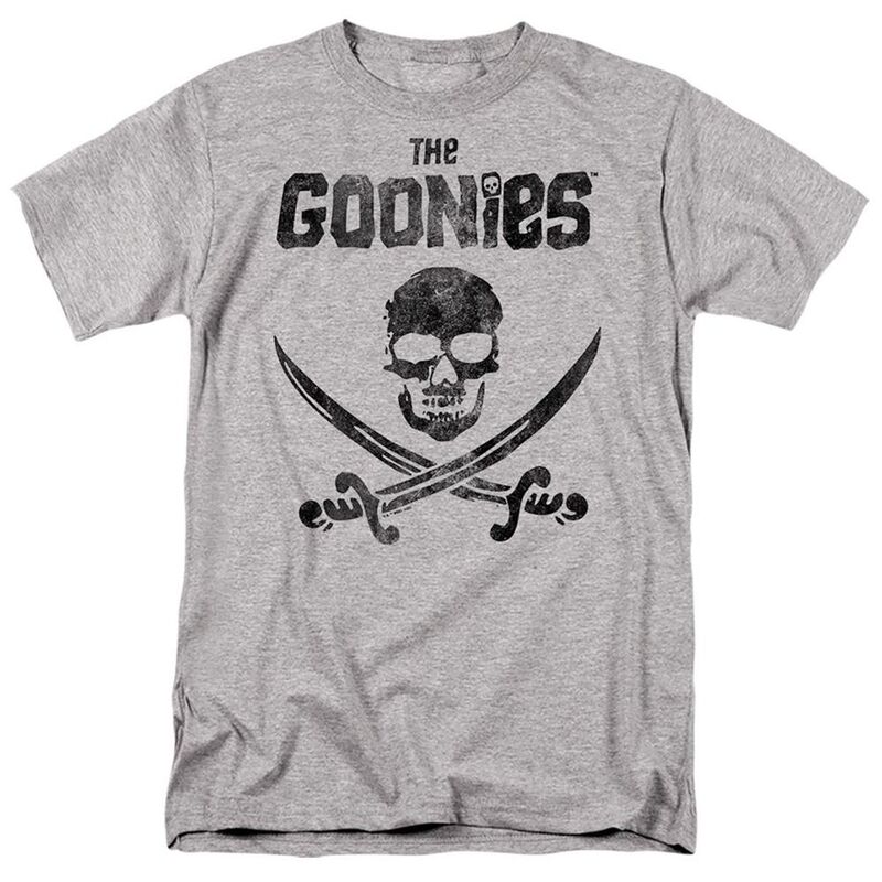 アニメキャラクター メンズ トップス Tシャツ Licensed Character The Goonies Flag 2 Short Sleeve Adult-shirt Athletic Heather ヘザー|ReVida 店