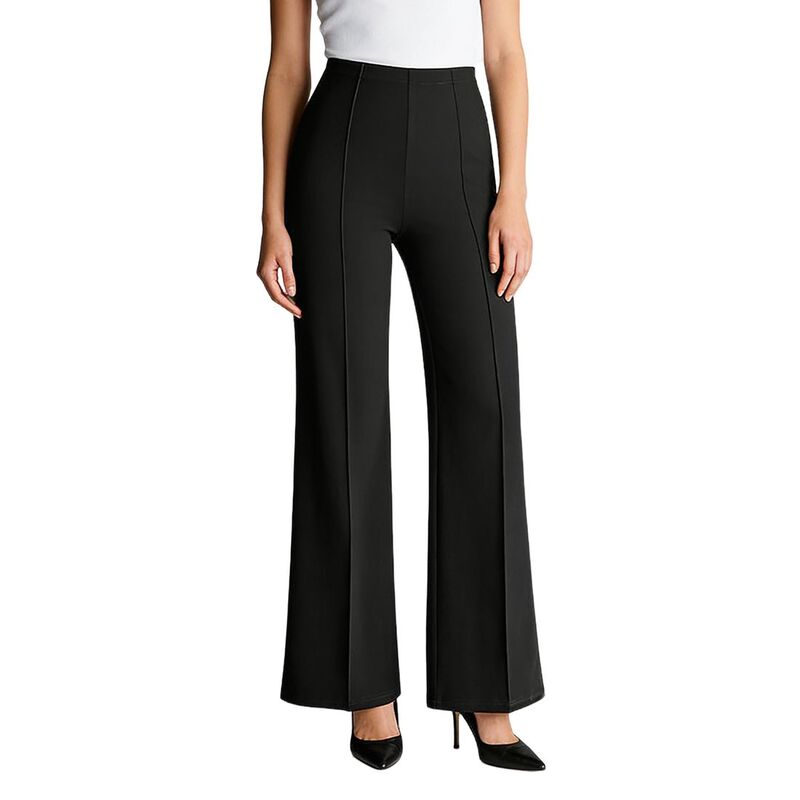 エリートスピリット レディース ボトムス カジュアルパンツ スリムフィット ハイウエスト EliteSpirit Women's High Waist Long Pantslim Fit Casual Trousers Black ブラック｜ReVida 店
