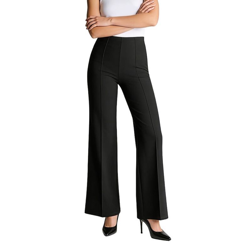 クリアフラワー レディース ボトムス カジュアルパンツ スリムフィット ハイウエスト ClearFlower Women's Pants High Waist Slim Fitrouserstretchy Waist Long Pants Black ブラック｜ReVida 店