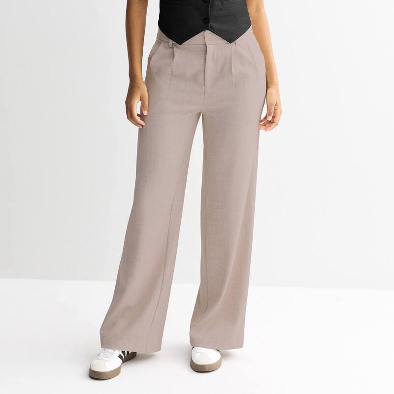 エスオー レディース ボトムス カジュアルパンツ ワイドレッグ Juniors' SO High-Rise Wide Leg Trousers Desert Shadow|ReVida 店