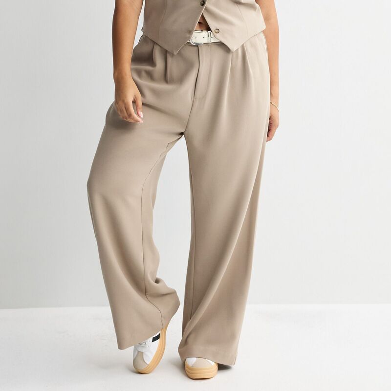 エスオー レディース ボトムス カジュアルパンツ ワイドレッグ プラスサイズ Juniors' Plusize SO Wide Leg Trousers Desert Shadow|ReVida 店