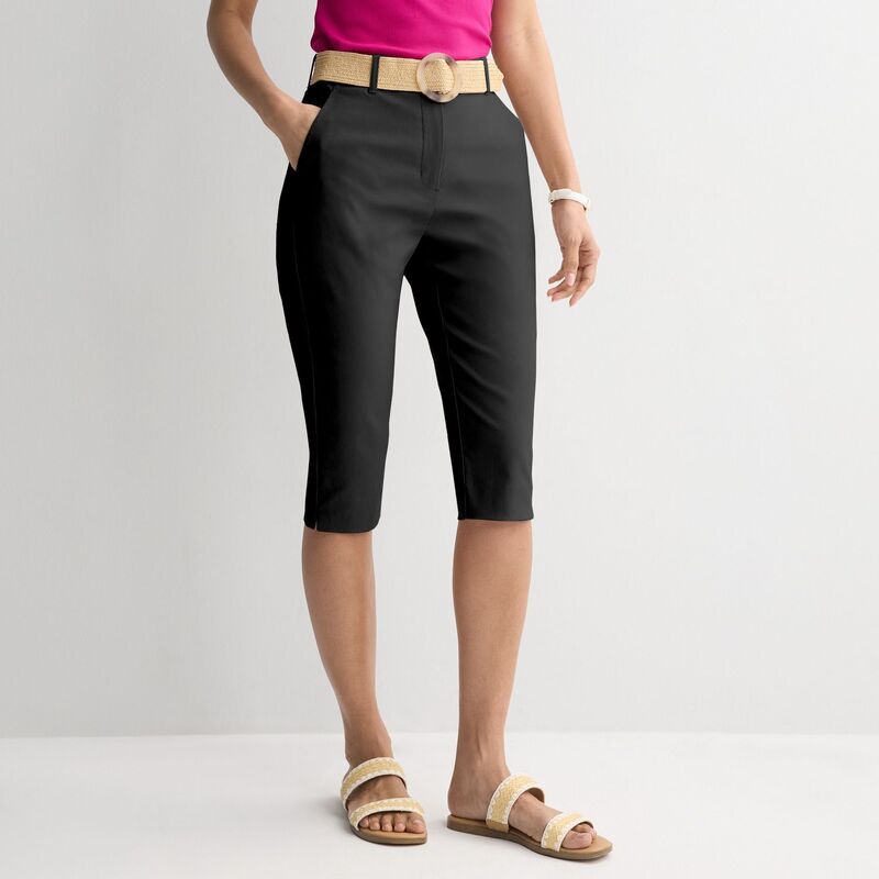 ナインウェスト レディース ボトムス カジュアルパンツ キャップ Women's Nine West High-Rise Slim Capri Pants Mineral Black ブラック|ReVida 店