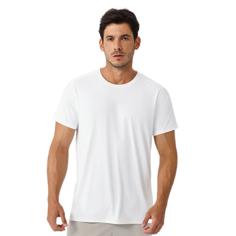 セオリア メンズ トップス Tシャツ Seoria Men's Quick Dry Athletic T-Shirt Short Sleeve Top for Gym, Running & Training White ホワイト｜ReVida 店