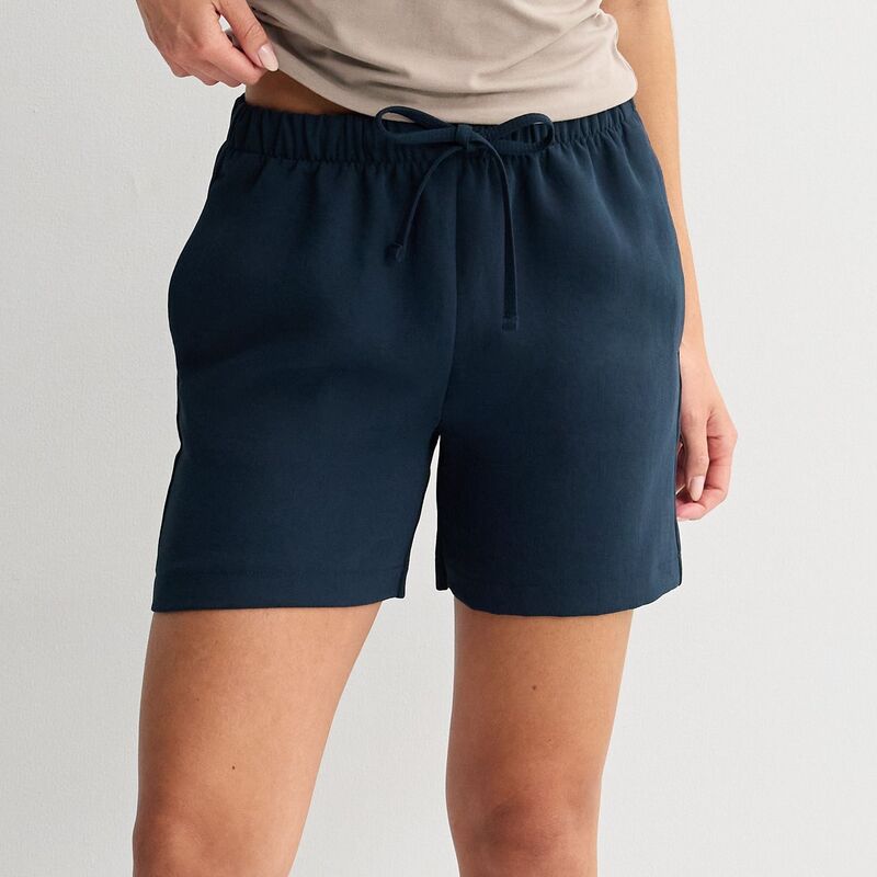 エスオー レディース ボトムス ハーフパンツ・ショーツ クレープ ショートパンツ Juniors' SO Crepe Pull-On Shorts Intense Blue ブルー|ReVida 店