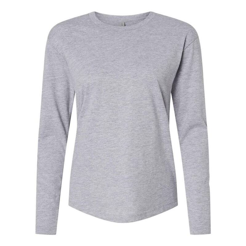 ネクストレベル レディース トップス Tシャツ コットン Next Level Women ? s Cotton Relaxed Long Sleeve T-Shirt Heather Grey グレー｜ReVida 店