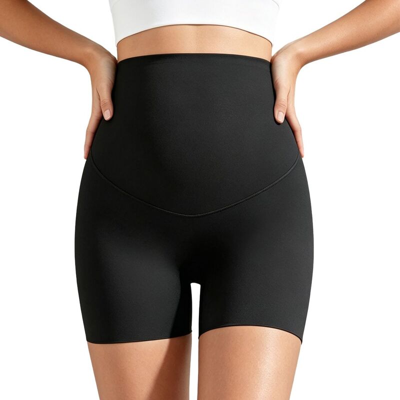 クリアフラワー レディース ボトムス ハーフパンツ・ショーツ ショートパンツ マタニティ ClearFlower Womens High Waisted Maternity Shapewear Shortseamless Belly Support Stretchy Shorts Black ブラック|ReVida 店