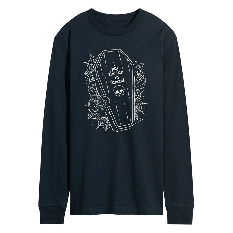 アニメキャラクター メンズ トップス Tシャツ グラフィック Licensed Character Men's I Puthe Fun In Funeral Coffin Long Sleeve Graphic Tee Navy ネイビー｜ReVida 店