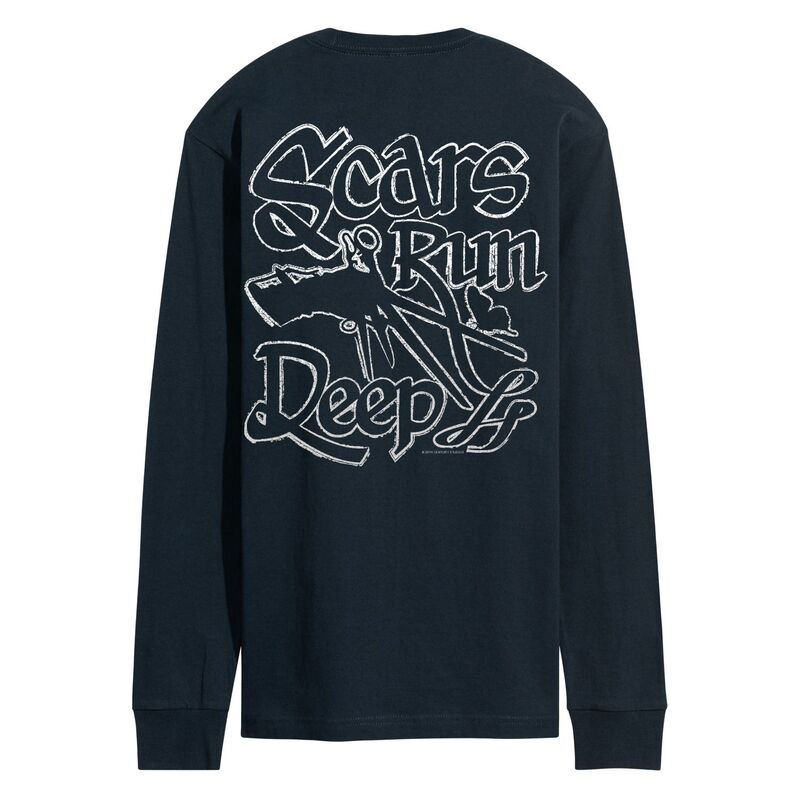アニメキャラクター メンズ トップス Tシャツ グラフィック Licensed Character Men's Edward Scissorhandscars Run Deep Long Sleeve Graphic Tee Navy ネイビー｜ReVida 店