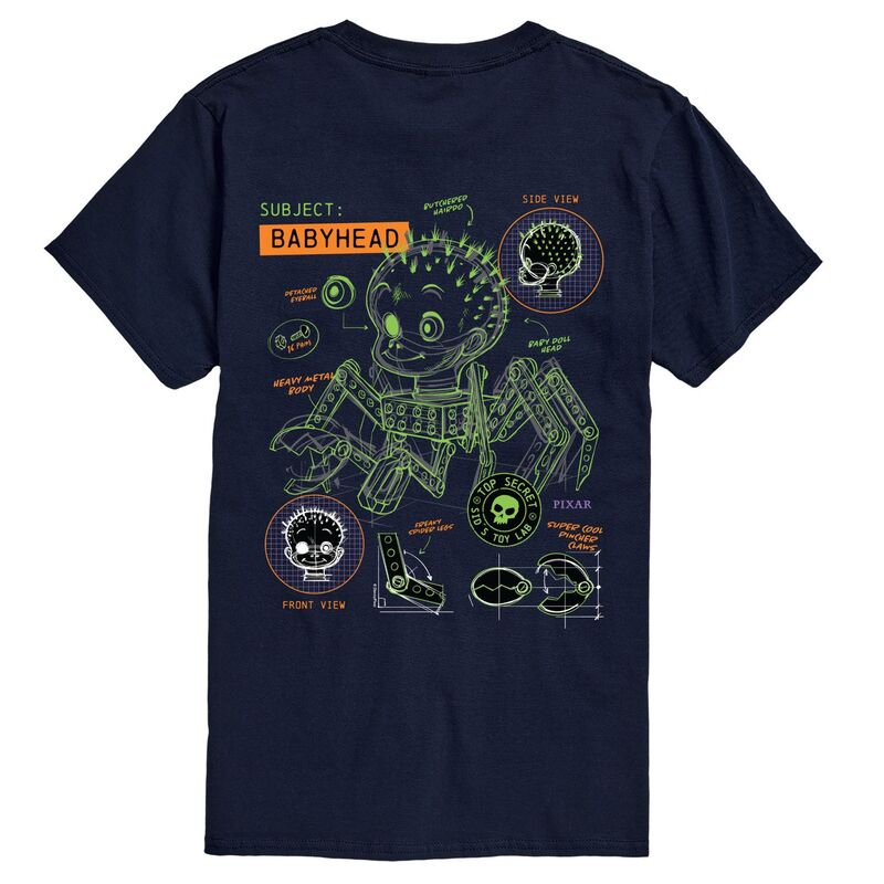 アニメキャラクター メンズ トップス Tシャツ プリントール グラフィック Licensed Character Big & Tall Disney / Pixar's Toy Story Sids Toy Lababyhead Blueprint Graphic Tee Navy ネイビー｜ReVida 店