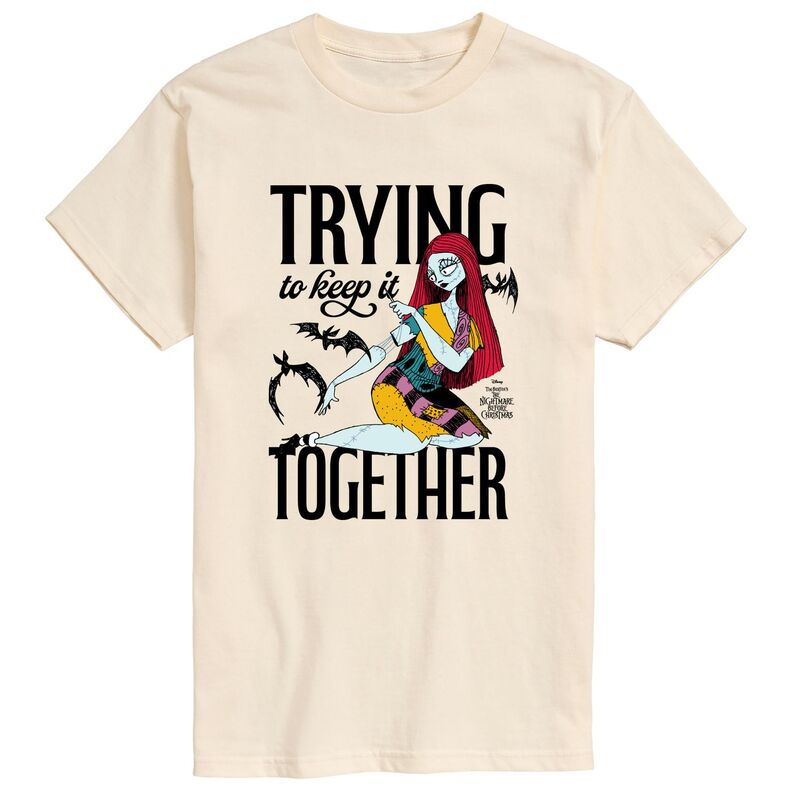 アニメキャラクター メンズ トップス Tシャツ グラフィック Licensed Character Men's Disney's The Nightmare Before Christmasally Graphic Tee Cream クリーム｜ReVida 店