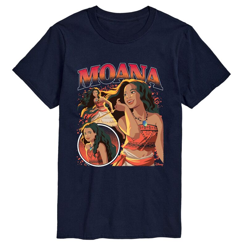 アニメキャラクター メンズ トップス Tシャツ ブーツ グラフィック Licensed Character Men's Disney's Moana Bootlegraphic Tee Navy ネイビー｜ReVida 店