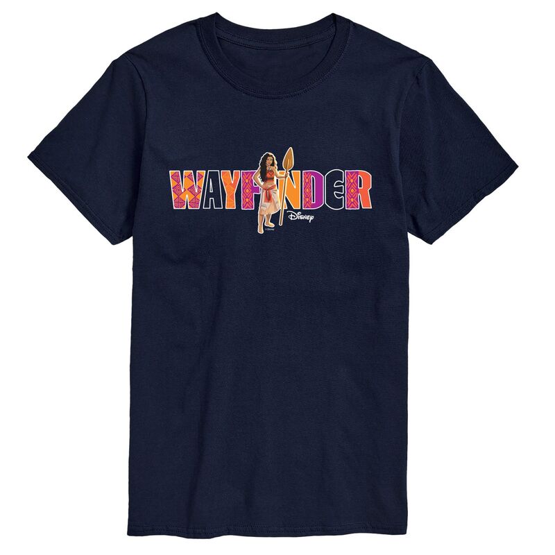 アニメキャラクター メンズ トップス Tシャツ グラフィック Licensed Character Men's Disney's Moana Wayfinder Graphic Tee Navy ネイビー｜ReVida 店