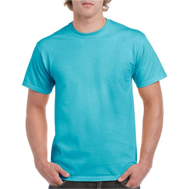 ギルダン メンズ トップス Tシャツ コットン Gildan Hammer Unisex Adult Cotton Classic T-Shirt Lagoon Blue ブルー｜ReVida 店