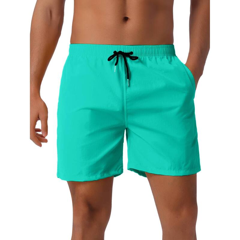インスパイア シック メンズ 水着 ハーフパンツ・ショーツ ショートパンツ INSPIRE CHIC Men's Colorful Elastic Waist Drawstring Surfing Board Shorts Green グリーン｜ReVida 店