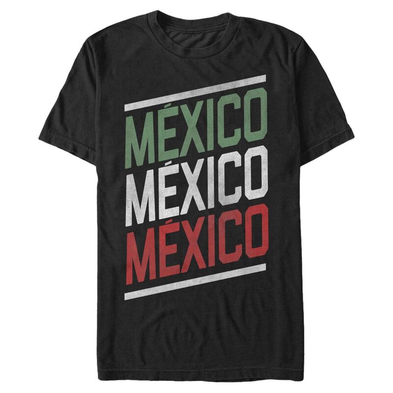 アニメキャラクター メンズ トップス Tシャツ グラフィック Licensed Character Men's Mxico Slanted Text Graphic Tee Black ブラック｜ReVida 店