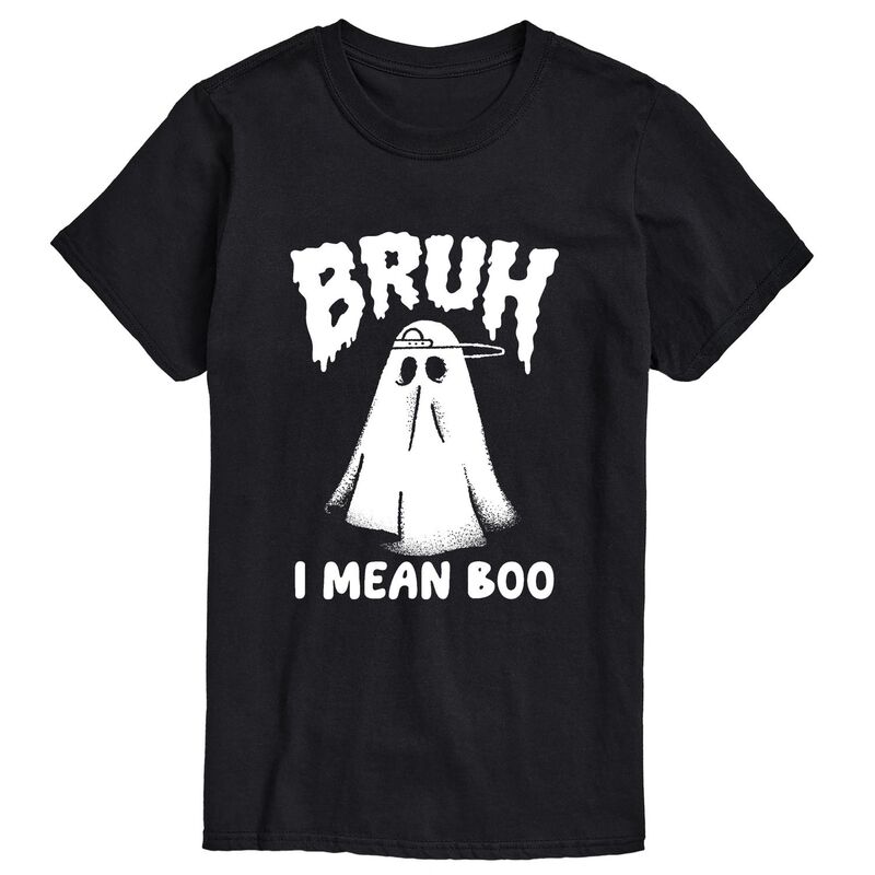 アニメキャラクター メンズ トップス Tシャツ トール グラフィック Licensed Character Big & Tall Bruh I Mean Boo Graphic Tee Black ブラック｜ReVida 店