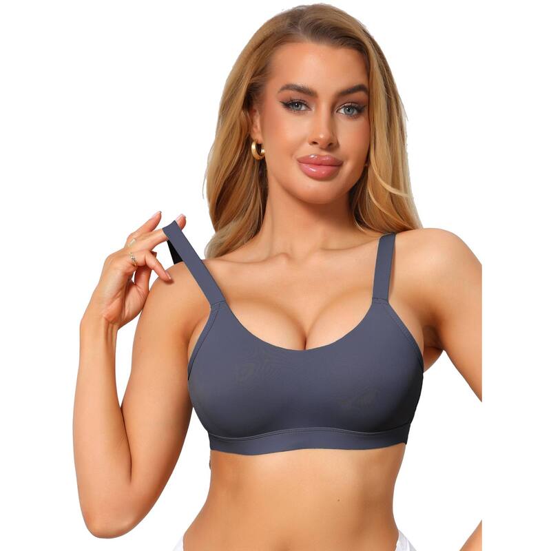 インスパイア シック レディース アンダーウェア ブラジャー ミニ INSPIRE CHIC Minimizer Bras for Womeno Underwire Smoothing Full Coverage Push Up Bralettes Gray グレー｜ReVida 店