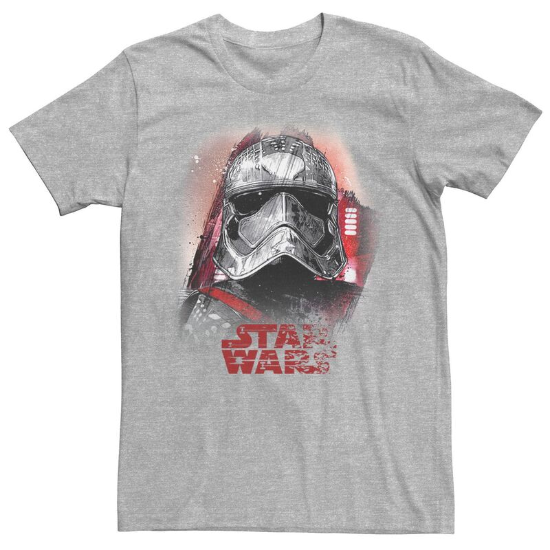 スター ウォーズ メンズ トップス Tシャツ キャップ Men'star Wars Last Jedi Captain Phasma Distress Tee Athletic Heather ヘザー｜ReVida 店