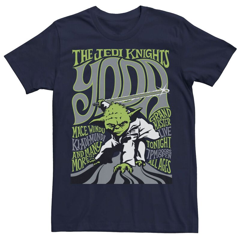 アニメキャラクター メンズ トップス Tシャツ グラフィック Licensed Character Men'star Wars Yodand Jedi Knights Tonight Graphic Tee Navy ネイビー｜ReVida 店