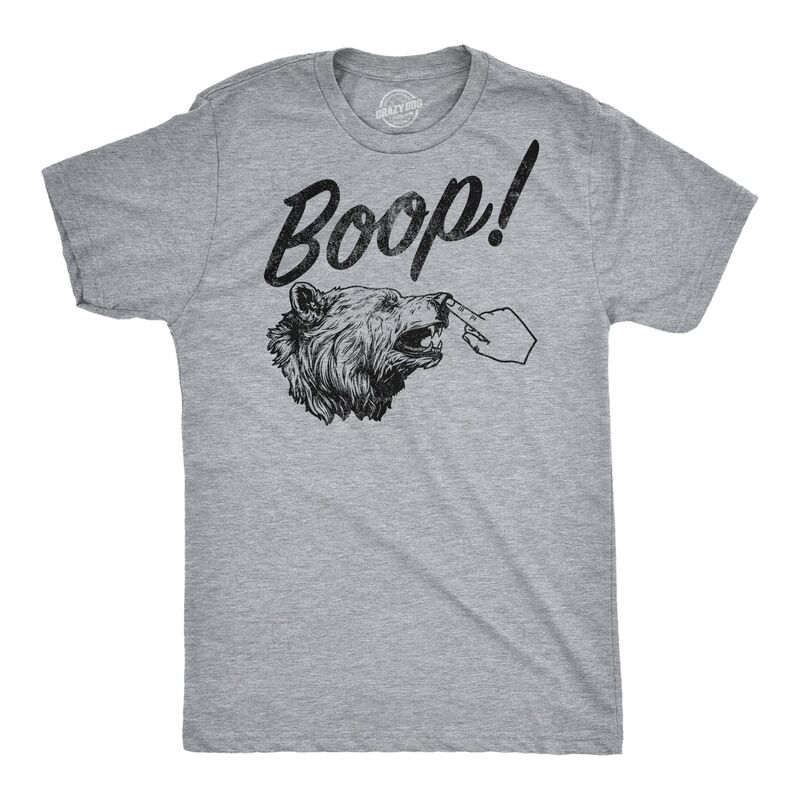 クレイジードッグ Tシャツ メンズ トップス グラフィック Crazy Dog T-Shirts Mens Funny T Shirts Boop Sarcastic Bear Graphic Novelty Tee for Men Light Heather Grey グレー｜ReVida 店