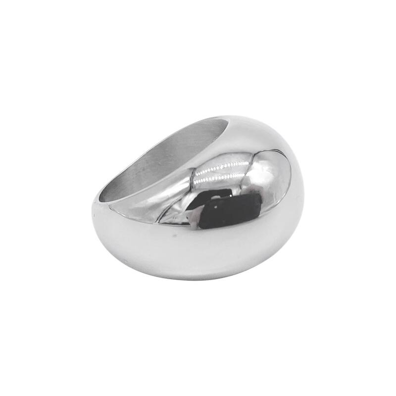 【送料無料】 アドニア レディース リング アクセサリー Adornia Stainless Steel Dome Ring Silver Tone｜ReVida 店